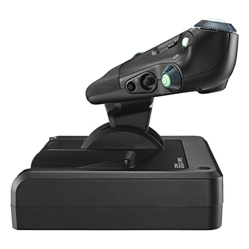 Logitech G Saitek X52 Pro Flight Palanca y Acelerador de Simulación, Pantalla LCD, Mecanismo de Centrado Mediante Resorte, Botones con Iluminación, USB - Negro