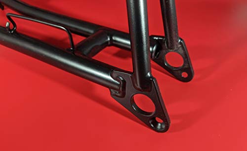 London Craftwork CHPT3 - Marco trasero de titanio para BROMPTON (fabricado en Europa), color negro mate