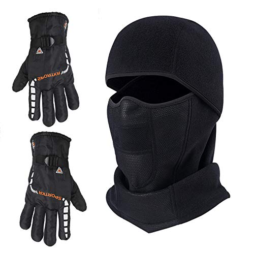 LOPOTIN Pasamontañas Esqui Invierno Guantes Calentador AntiViento Cabeza Protector Balaclava Pasamontaña Bicicleta para Esquiar Moto Ciclismo Aire Libre Invierno Invernal Respirable Color Aleatorio.