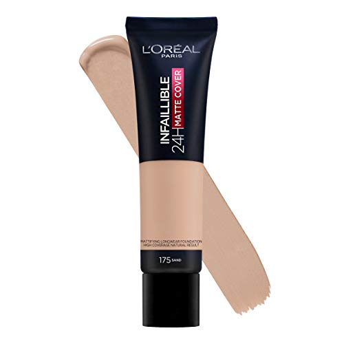 L'Oréal Paris Infaillible 24H Matte Cover Fond de Teint Haute Couvrante Matiifiant/Léger 175 Sable