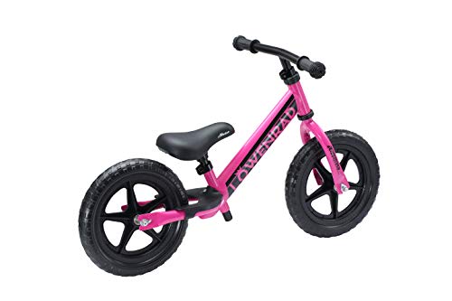 LÖWENRAD Bicicleta sin Pedales para niños y niñas a Partir de 3 - 4 año, Bici 12" Ligero (3KG) con sillín y manubrio Regulable, Berry