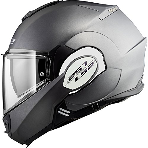 LS2 Casco de moto NC VALIANT MATT TITANIUM, Titanium, XXL