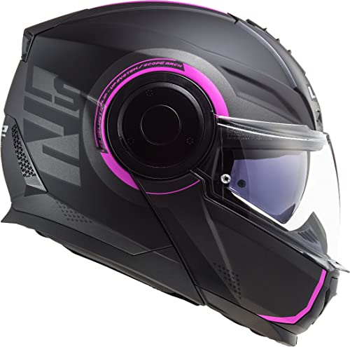 LS2, Casco modular de moto, Scope Arch, titanio rosa, S