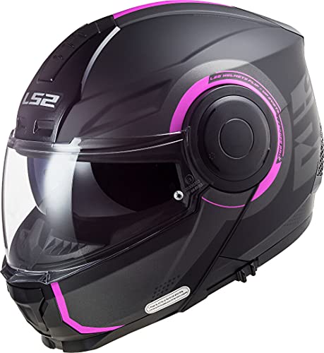 LS2, Casco modular de moto, Scope Arch, titanio rosa, S