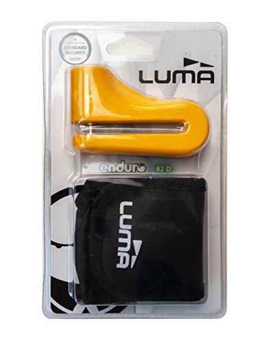 LUMA Candado antirrobo bloqueo de disco de moto ENDURO 83D Naranaja. 5mm.