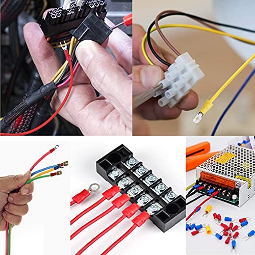 LUOWAN Terminales Eléctricos 280PCS Faston Aislados Faston Terminal Kit,Terminales Faston Doble Macho/Hembra Aislados Crimp Terminal Crimp Connectors,Terminales Cables Electricos Conectores Eléctricos