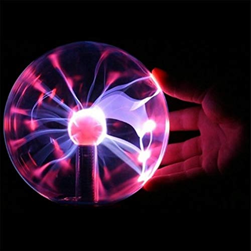 Luz de Bola de Plasma, Lámpara de Esfera de Iones Bola Sensible al Tacto de 5 Pulgadas Luz Roja Novedad Luces Nocturnas