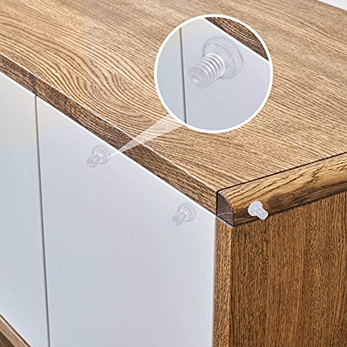 Lvjkes Parachoques de Mesa de Vidrio, Tapón de caucho de silicona, 50 piezas de tapones de goma de silicona transparente suave con amortiguación incrustada para paneles de puerta de gabinete