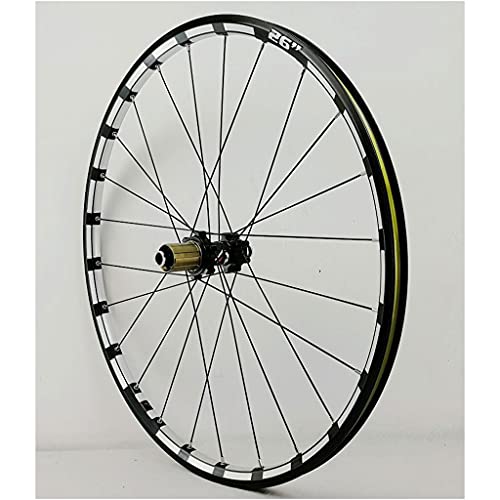 LvTu Bicicleta de Montaña Juego de Ruedas 26 27,5 Pulgadas 15mm / 12mm Eje Pasante Hub, XC MTB Rueda Delantera/Trasera Borde de Doble Pared Freno de Disco (Color : Black hub, Size : 27.5 Inch)