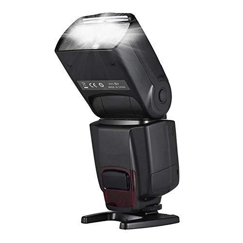 Lwieui Flash Speedlite Wireless TTL Slave Flash Speedlite GN58 Sistema De Reciclaje De Alta Velocidad Admite La Actualización De Firmware USB para el Retrato de Boda (Color : Black, Size : One Size)