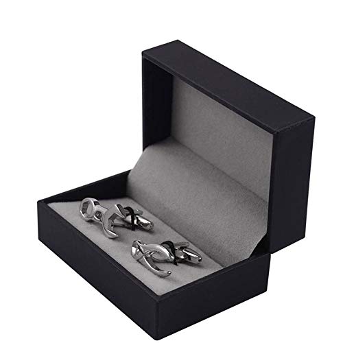 LXFENG Gemelos para Hombres, De Moda Llave Inglesa Modelado Traje de Camisa Gemelos para de los Hombres Boda Formal Negocio Gemelos con Caja de Regalo