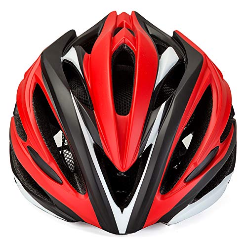 LXJ - Casco de ciclismo para hombre, cómodo, transpirable, para bicicleta de carretera, totalmente moldeado, Hombre, rojo