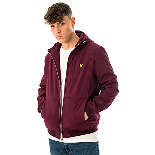 Lyle & Scott Chaqueta de Hombre de cáscara Blanda jk1214v Z562 Burgundy L