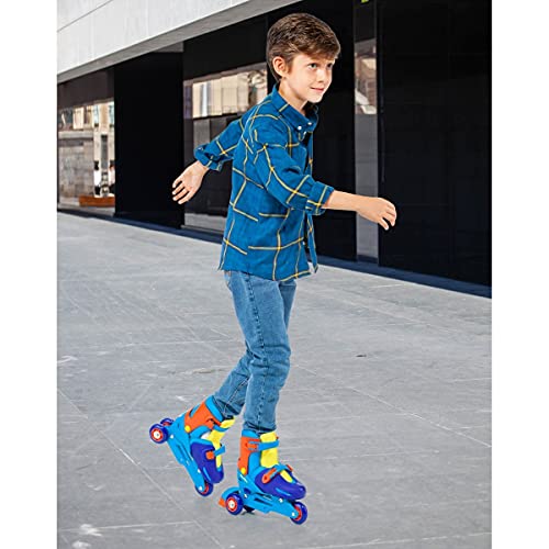 M MOLTO Patines en línea para niños 3 in Line Skates Azul