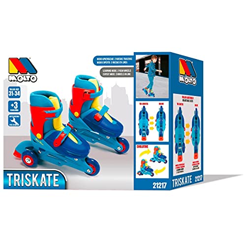 M MOLTO Patines en línea para niños 3 in Line Skates Azul