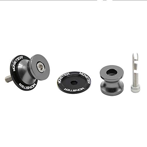 M6 6MM Motocicleta Juego Diábolos Aluminio para Monster 400 620 695 696 796 797 821 Stealth 1100 1200 1200S Gris