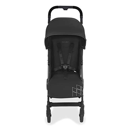 Maclaren Techno Arc silla de paseo tipo paraguas ligero , Para niños de recién nacidos hasta 25 kg, capota extensible con factor UPF 50+ y asiento reclinable, Accesorios incluidos, Negro