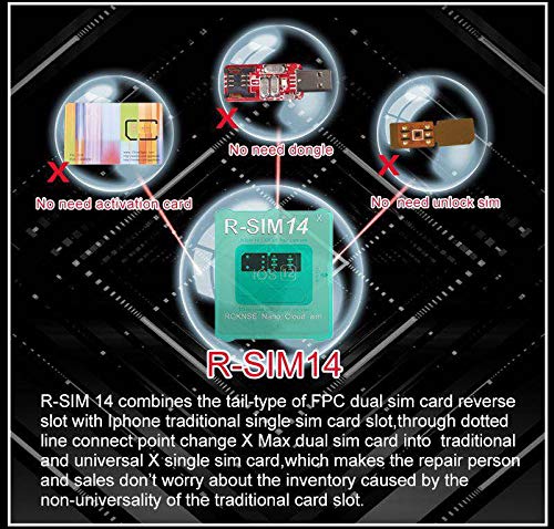 MAD HORNETS R-SIM14 Nano desbloqueo tarjeta RSIM apta para i-P-h-o-n-e 11 Pro XS MAX XR 8 IOS 14