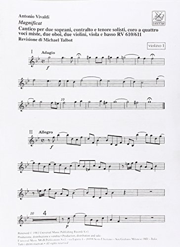 Magnificat rv 610-611 - ed. critica m. talbot orchestre-ensemble de partitions