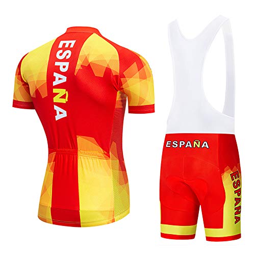 Maillot Ciclismo Corto Hombre Conjunto Traje Ciclismo Verano con 3D Almohadilla Gel para Bicicleta MTB Ciclista Bici