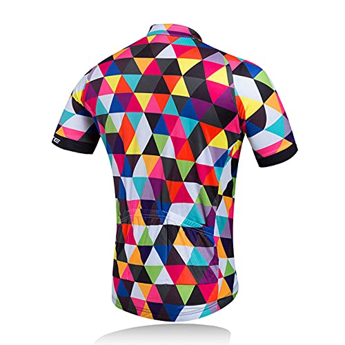 Maillot Ciclismo Hombre, Maillot Montaña Hombre, Camiseta de Bicicleta Chaqueta de Malla de Manga Corta, Transpirable, Secado rápido, Top de Bicicleta de Ciclo