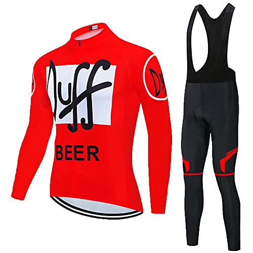 Maillot Ciclismo Invierno Hombre 20D Acolchado Gel Ropa Térmica Ciclismo Camiseta Bicicleta+Culote Ciclismo