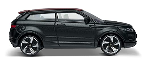 Majorette- Coche de Juguete Premium Range Rover Evoque, Rueda Libre, Piezas Que se abren con suspensión, 1:64, 7,5 cm, Negro, para niños a Partir de 3 años (212053052Q27)