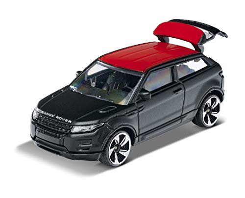 Majorette- Coche de Juguete Premium Range Rover Evoque, Rueda Libre, Piezas Que se abren con suspensión, 1:64, 7,5 cm, Negro, para niños a Partir de 3 años (212053052Q27)