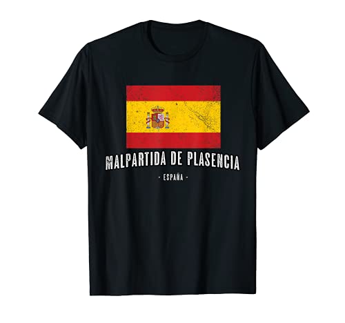 Malpartida de Plasencia España | Souvenir Ciudad - Bandera - Camiseta