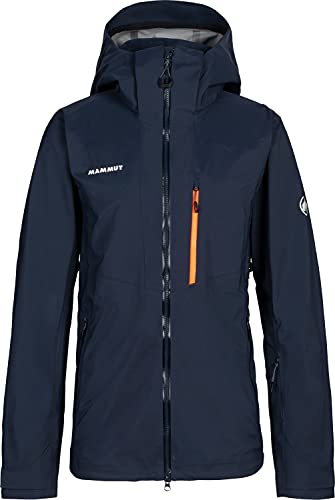 Mammut Stoney Chaqueta de Hardshell, Azul Marino y Naranja, Large para Hombre