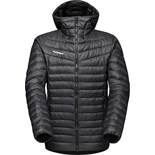 Mammut Sudadera con Capucha Albula Chaqueta Aislante, Relleno poliéster, Forro, Material Principal: 100% Poliamida, Blanco y Negro, Medium para Hombre