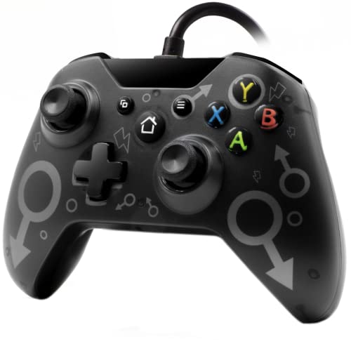 Mando Xbox One con Cable, Wired USB Joystick PC Gamepad para Microsoft & Windows Vista/XP/7/8/10, Controlador Xbox One S, Xbox One X/Xbox Series x Controller (Black)