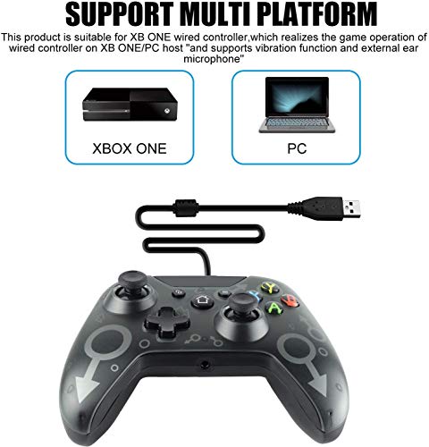 Mando Xbox One con Cable, Wired USB Joystick PC Gamepad para Microsoft & Windows Vista/XP/7/8/10, Controlador Xbox One S, Xbox One X/Xbox Series x Controller (Black)