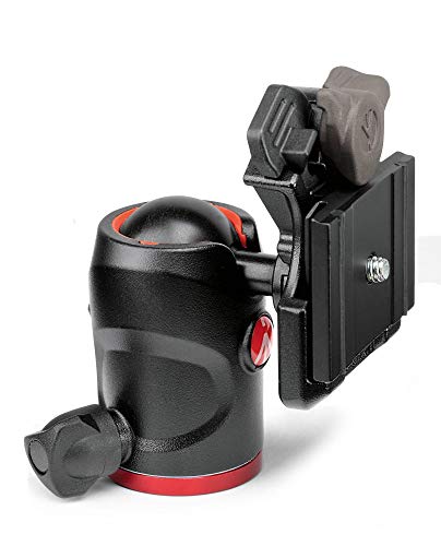 Manfrotto Cabeza de Bola Compacta 494, Cabeza de Bola de Fluida para Trípode, Estabilizador de Cámara, Equipo de Fotografía para Creación de Contenido, Fotografía