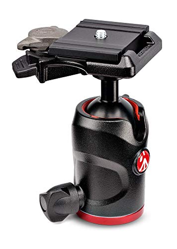 Manfrotto Cabeza de Bola Compacta 494, Cabeza de Bola de Fluida para Trípode, Estabilizador de Cámara, Equipo de Fotografía para Creación de Contenido, Fotografía