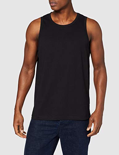 Marca Amazon - find. Camiseta de Tirantes con Cuello Redondo Hombre, Pack de 5, Multicolor (5 X Black), M, Label: M