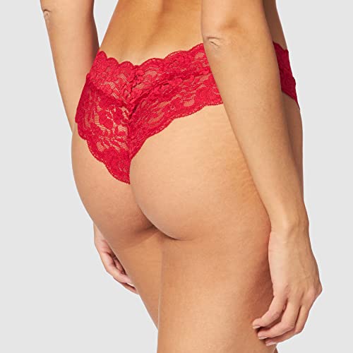 Marca Amazon - IRIS & LILLY Braga Hipster de Encaje Mujer, Pack de 3, Rojo (Scooter), XL, Label: XL
