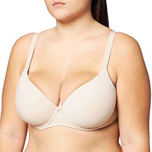 Marca Amazon - Iris & Lilly Sujetador Copa Alta Mujer, Beige (Nude), 85F, Label: 32E