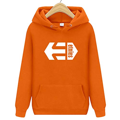 Marca Ethnies Hombres Sudaderas con Capucha de Manga Larga Etnies Carta Impreso Sudaderas con Capucha Casuales para Hombre Fleece Moda Hip Hop Sudadera con Capucha Sudadera para Hombre