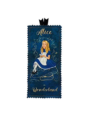 Marcapáginas de tela de Alicia en el País de las Maravillas y Gato de Cheshire. Regalo ideal para adolescentes, lectores, bookworms, estudiantes (Alicia)