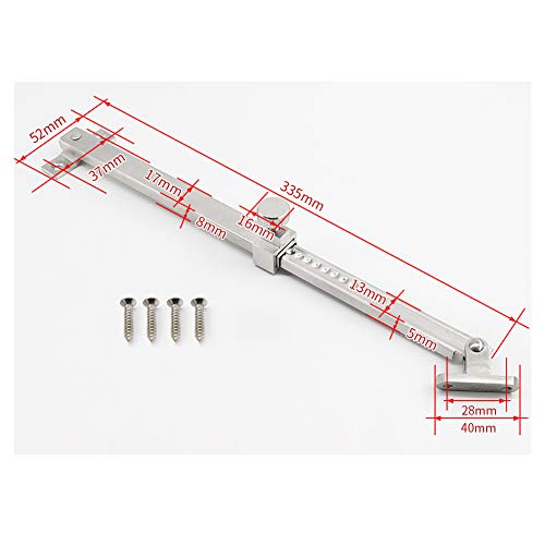 MARIE Tope de ventana de metal, protección contra impactos para ventanas basculantes y ventanas batientes, cerrojo de ventana, regulador basculante para ajustar la apertura de ventana Window Stay