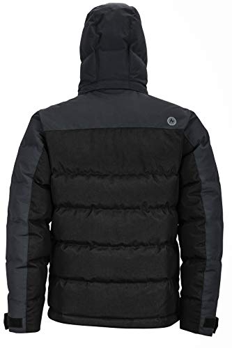 Marmot Fordham Jacket Chaqueta De Plumas Aislante, 700 Pulgadas Cúbicas, Abrigo para Exteriores, Anorak Resistente Al Agua, Resistente Al Viento, Hombre, Black, M