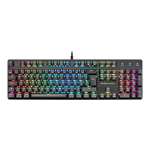 Mars Gaming MK5BRES, Teclado Mecánico RGB, Switch OUTEMU SQ Marrón, Español