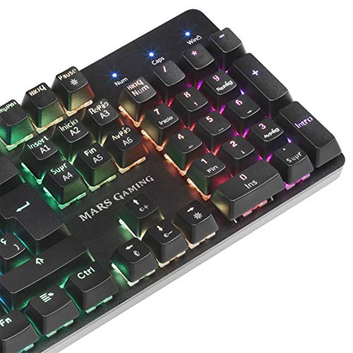 Mars Gaming MK5BRES, Teclado Mecánico RGB, Switch OUTEMU SQ Marrón, Español