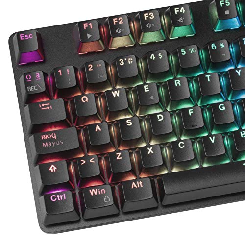 Mars Gaming MK5BRES, Teclado Mecánico RGB, Switch OUTEMU SQ Marrón, Español