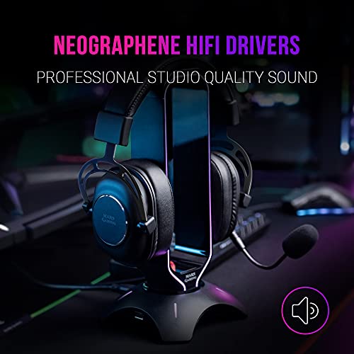 MARSGAMING MH6 Negro, Auriculares Neografeno, Tarjeta Externa 7.1, Micrófono Extraíble