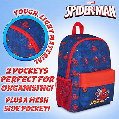 Marvel Mochila escolar de Spiderman, Mochila infantil, Mochila Niño 39cm, Regalos Para Niños