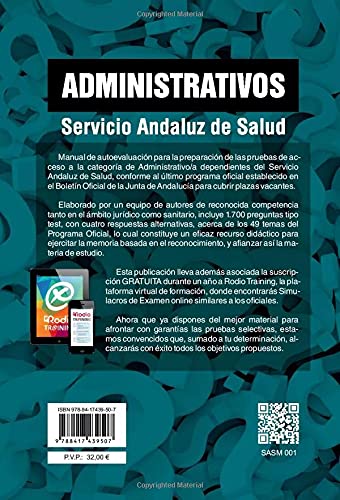 Más de 1.000 preguntas de examen tipo test para oposiciones. Administrativo/a del Servicio Andaluz de Salud