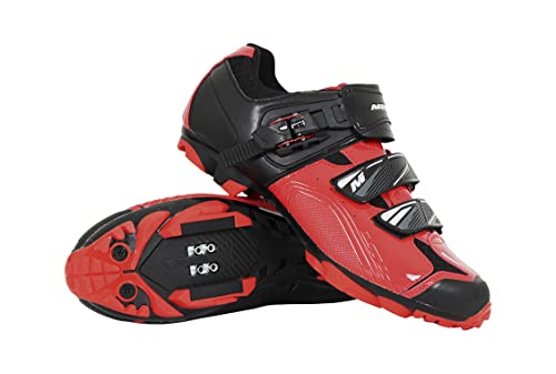 Massi Zapatillas MTB AKKRON Dual 2.0 Red T.40, Ciclismo de montaña Unisex Adulto, Rojo (Rojo Rojo), 40 EU