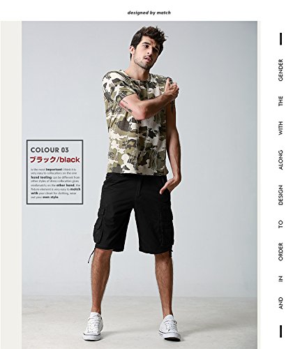 Matchstick Hombre Shorts Cargo #S3612(Negro (S3612 Black),32W (ES 42))